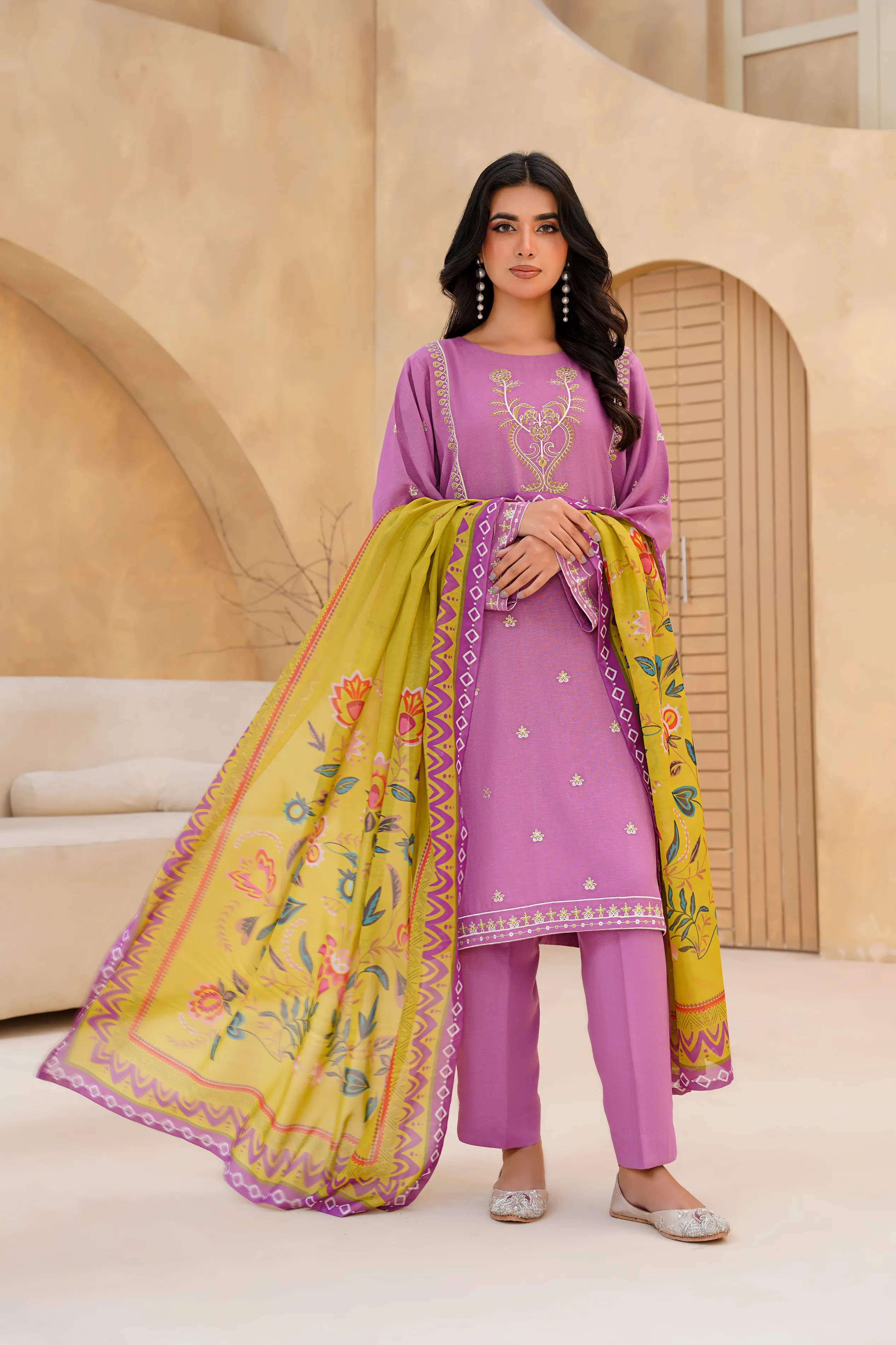 3 Piece - Lilac Reverie - Stitched