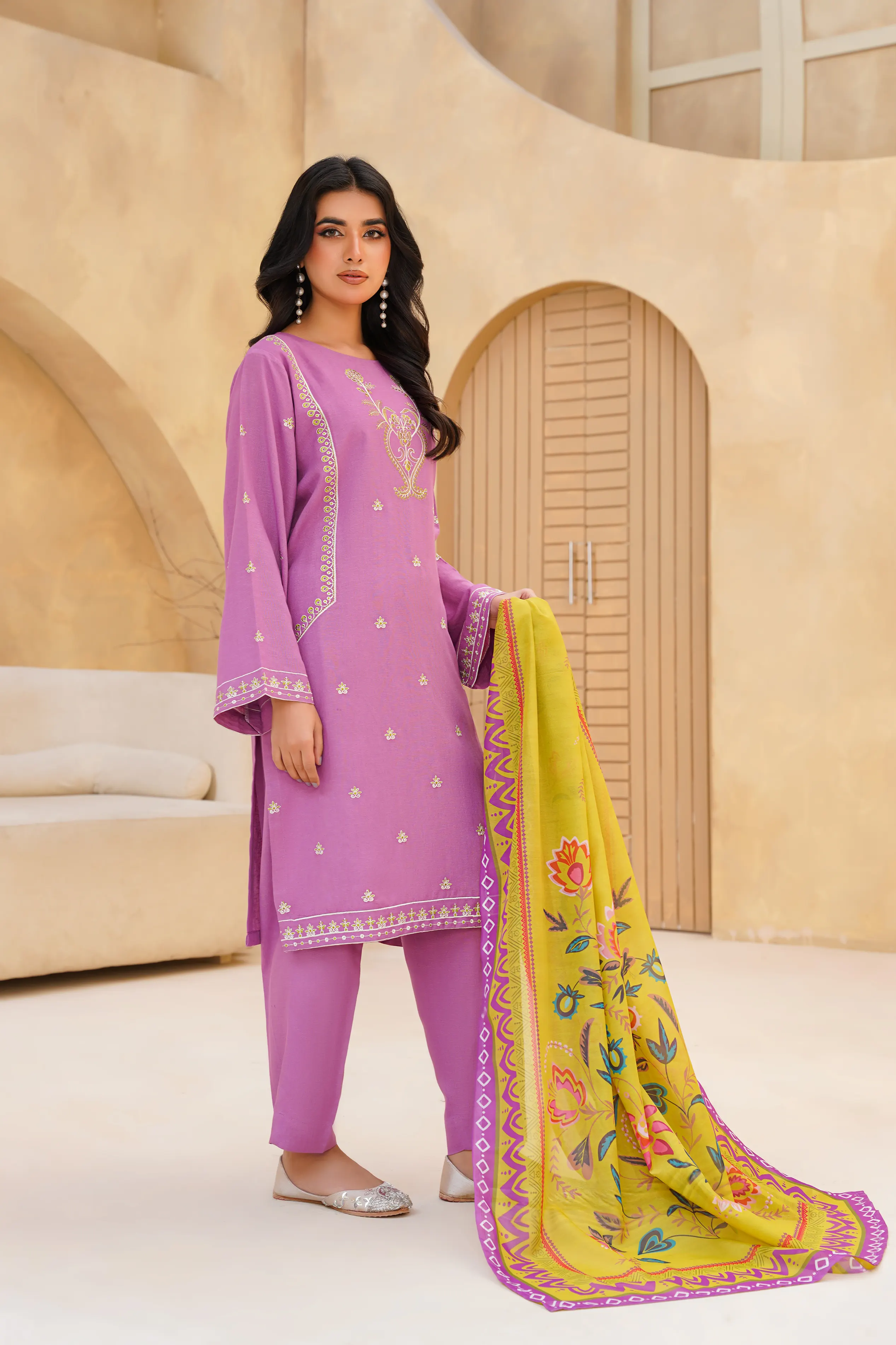 3 Piece - Lilac Reverie - Stitched