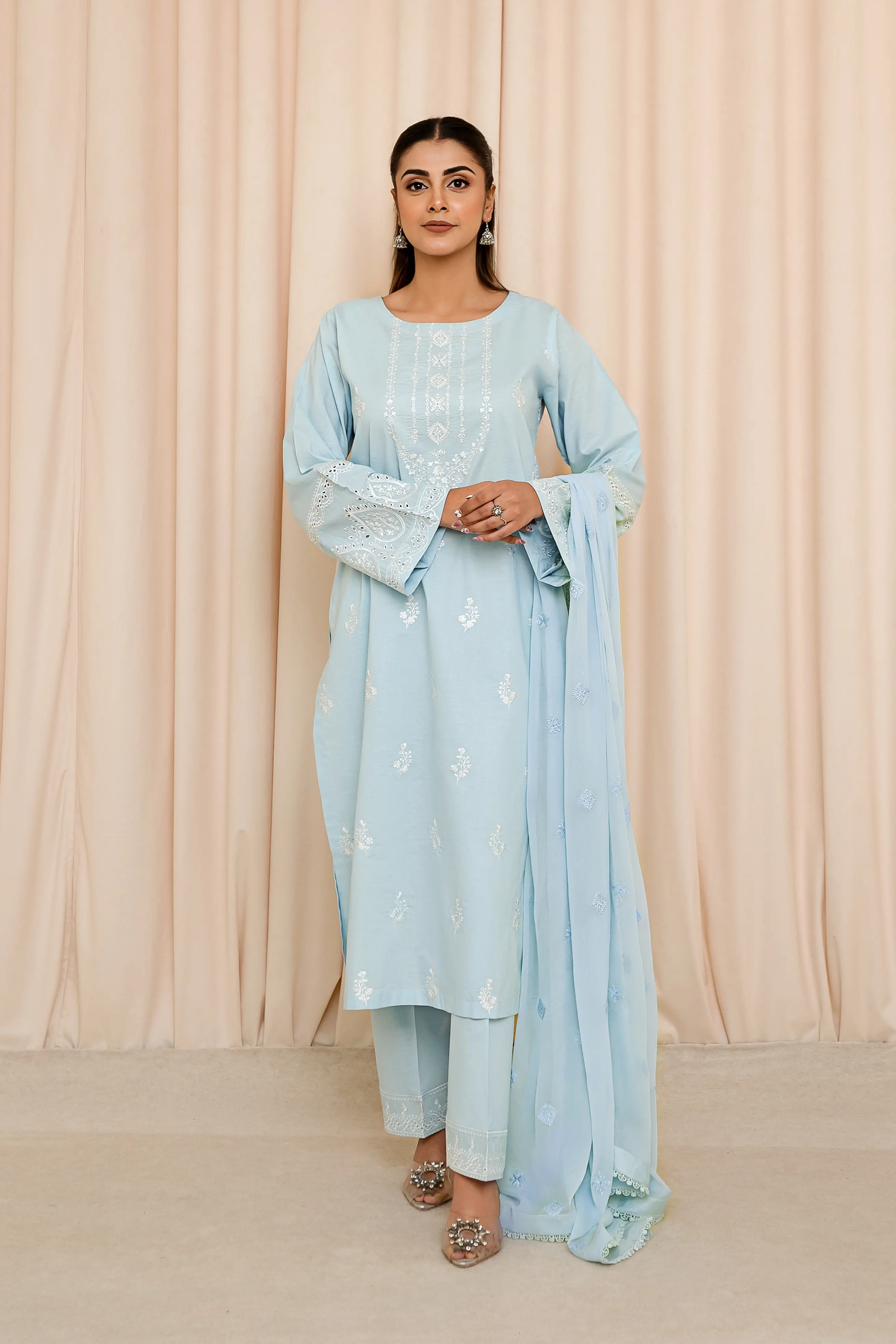 3 PC - Bluebell Mist - Stitched