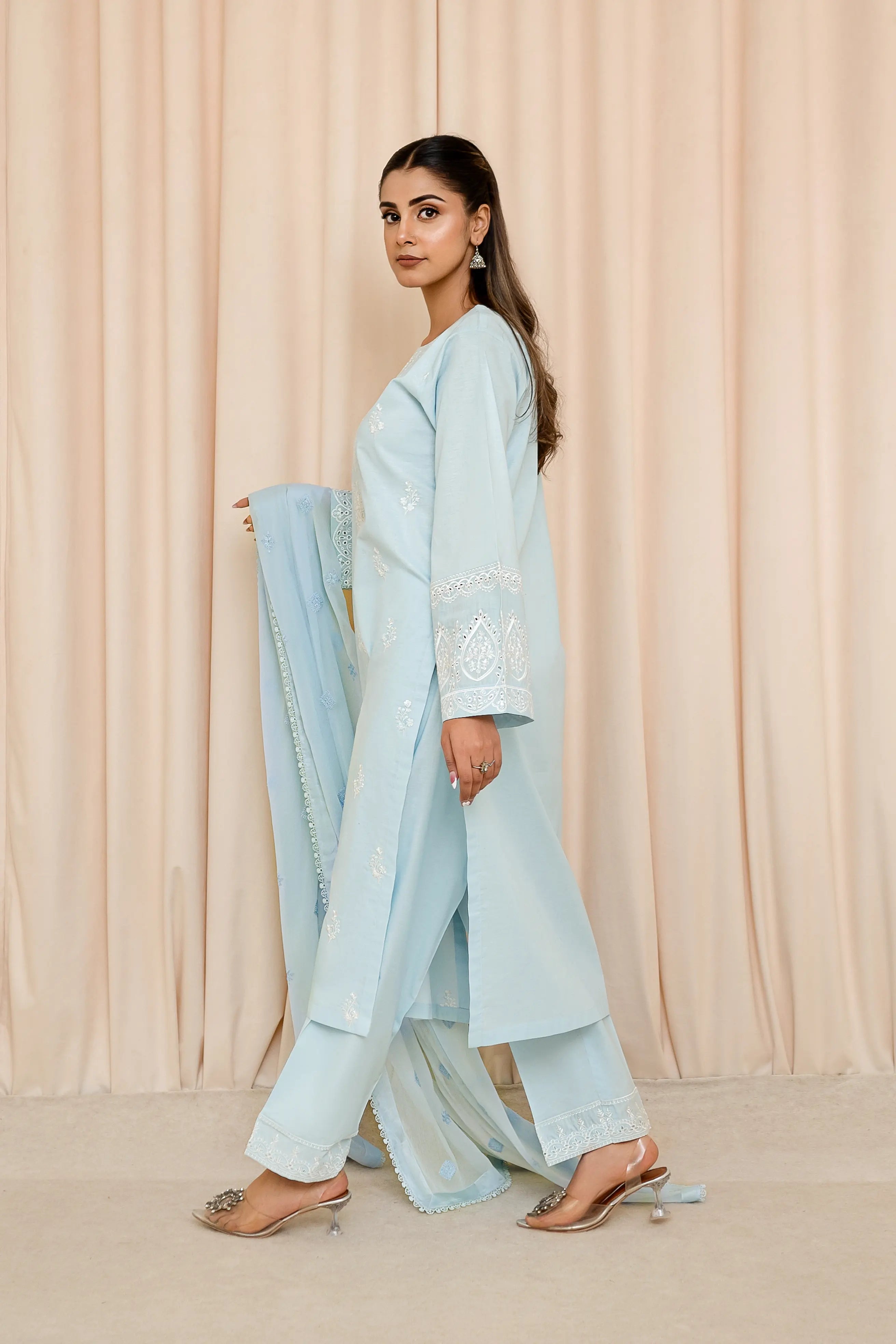 3 PC - Bluebell Mist - Stitched