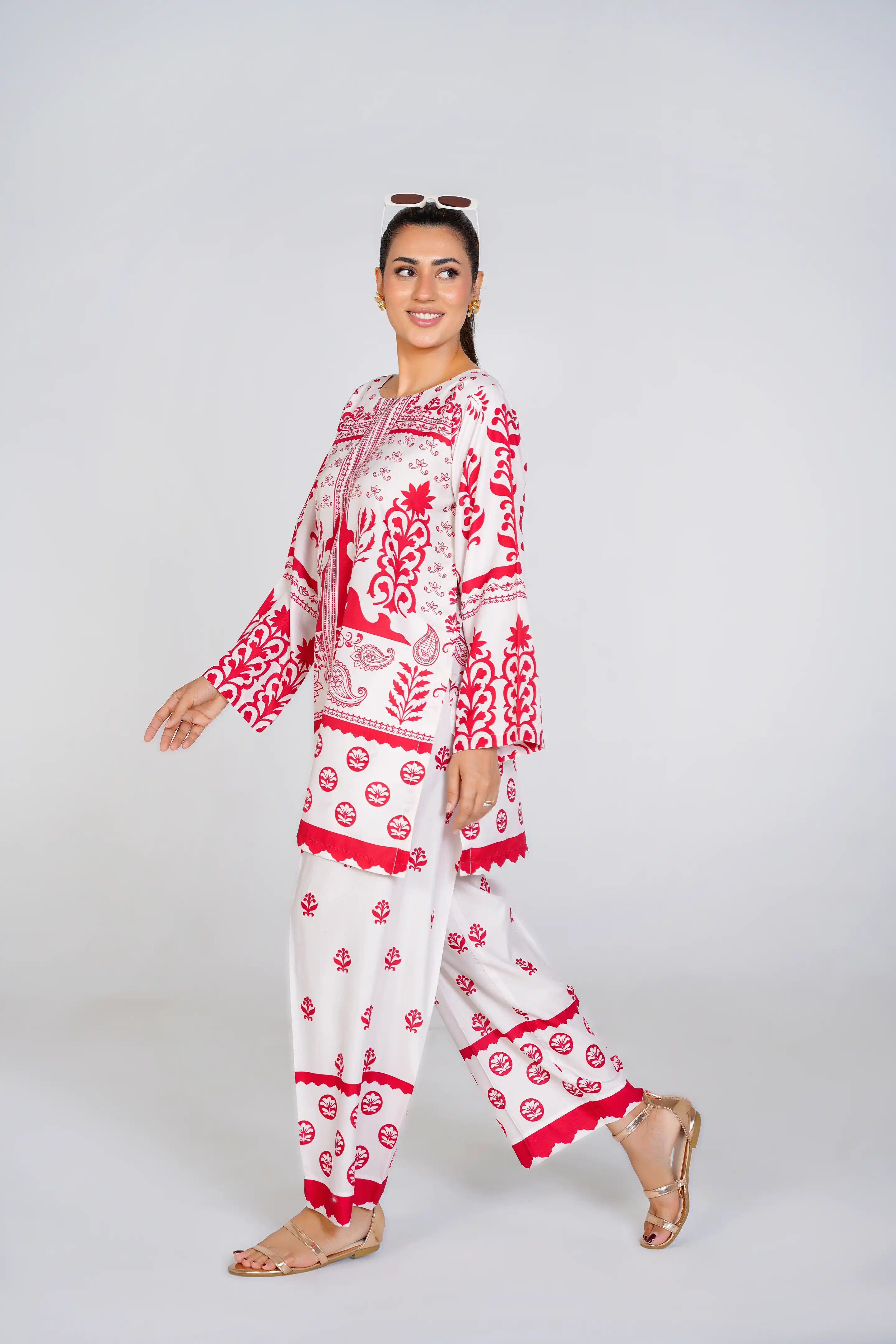 2 Piece - Claret - Stitched